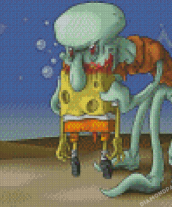 Zombie Squidward Diamond Painting