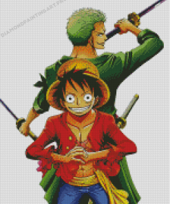 Zoro Luffy One Piece Anime Diamond Paintings