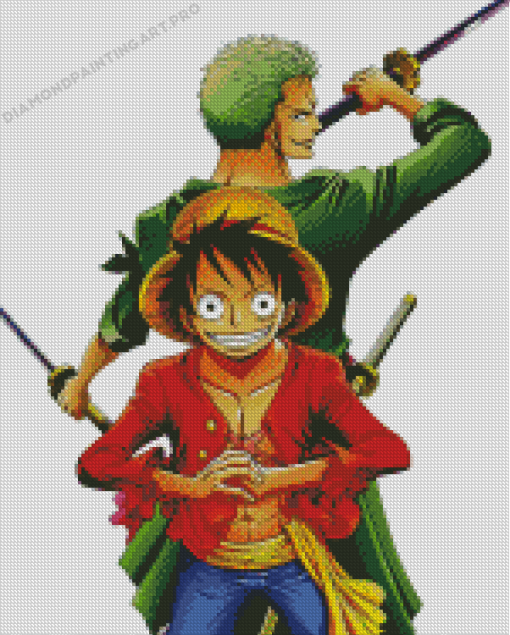 Zoro Luffy One Piece Anime Diamond Paintings