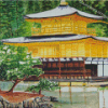 Aesthetic Golden Palace Japan Art Diamond Paintings