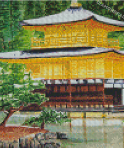 Aesthetic Golden Palace Japan Art Diamond Paintings