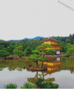 Beautiful Golden Palace Japan Diamond Paintings