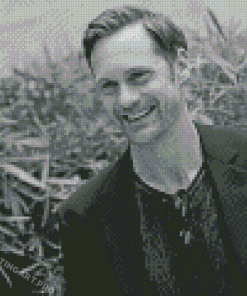 Black And White Alexander Skarsgard Diamond Painting