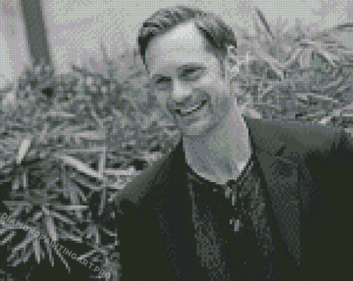 Black And White Alexander Skarsgard Diamond Painting