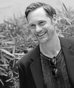 Black And White Alexander Skarsgard Diamond Painting