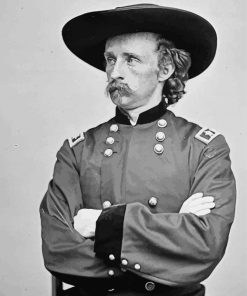 Black And White George Custer Diamond Painting