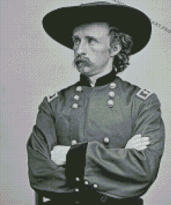 Black And White George Custer Diamond Painting