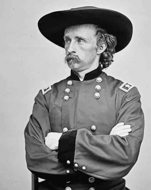 Black And White George Custer Diamond Painting