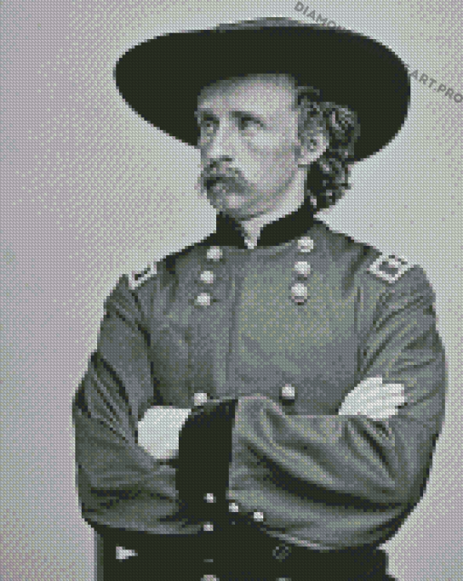 Black And White George Custer Diamond Painting