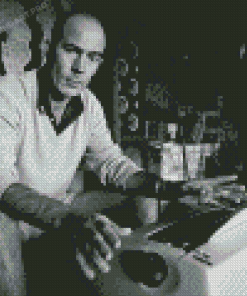 Black And White Hunter S Thompson Diamond Painting