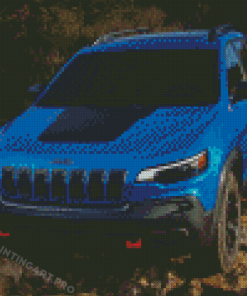 Blue Jeep Cherokee Diamond Paintings