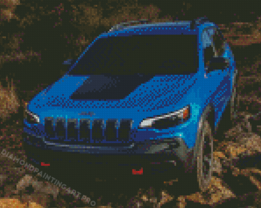 Blue Jeep Cherokee Diamond Paintings