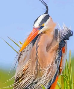 Blue Heron Bird Diamond Painting