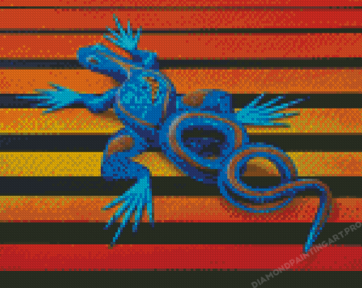 Blue Lizard Diamond Painting