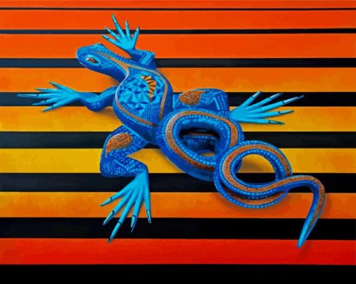 Blue Lizard Diamond Painting