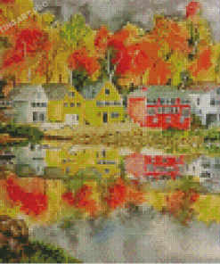 Boston In Autumn Art Diamond Painting