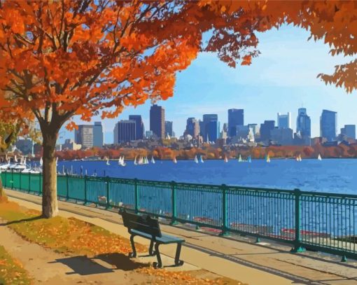 Boston In Autumn Diamond Painting