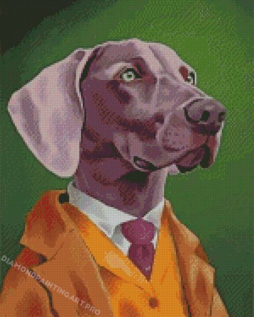 Classy Weimaraner Dog Diamond Paintings