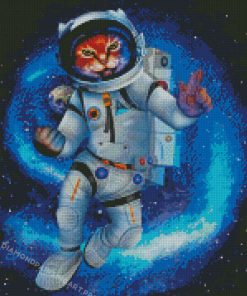 Cool Astronaut Cat Diamond Paintings