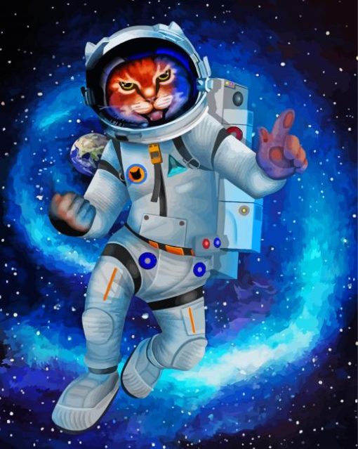 Cool Astronaut Cat Diamond Paintings