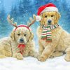 Cute Christmas Dogs Snow Diamond Painting