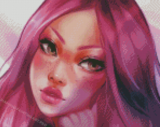 Cute Pink Girl Diamond Painting