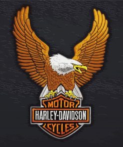 Eagle Motor Cycles Harley Davidson Logo Diamond Paintings