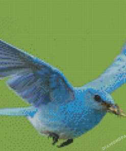 Flying Mountain Bluebird Diamond Painting