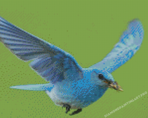 Flying Mountain Bluebird Diamond Painting