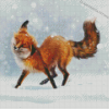 Fox In Snow Winter Art Diamond Paintings