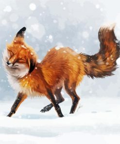 Fox In Snow Winter Art Diamond Paintings