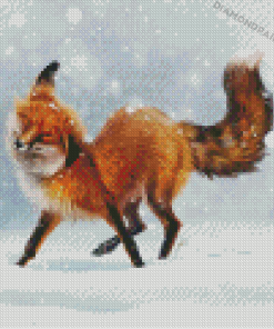 Fox In Snow Winter Art Diamond Paintings