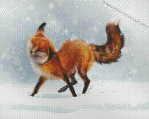 Fox In Snow Winter Art Diamond Paintings