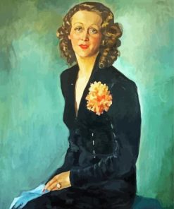 French 1940 Lady Diamond Painting