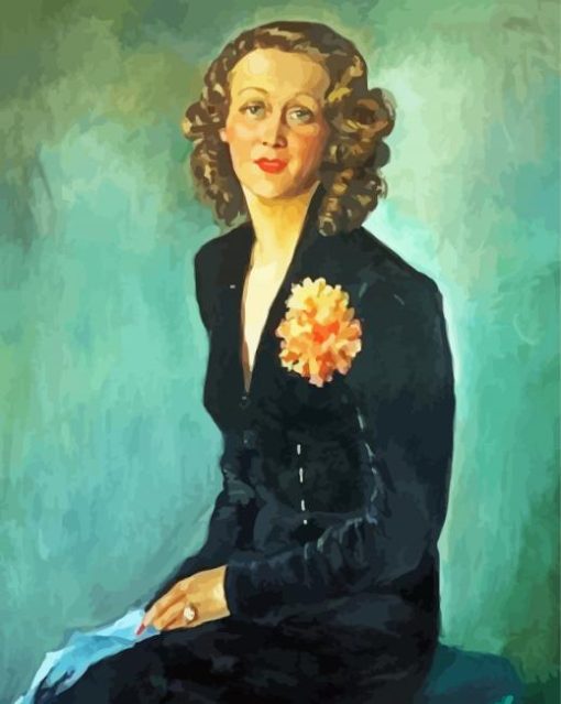 French 1940 Lady Diamond Painting