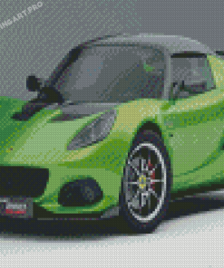 Green Lotus Car Diamond Painting