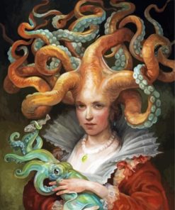 Human Octopus Lady Diamond Paintings