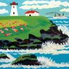 Maud Lewis Lighthouse And Steamer Diamond Paintings