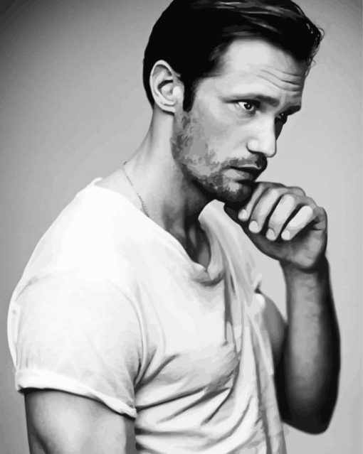 Monochrome Alexander Skarsgard Diamond Paintings