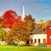 New England In The Fall View Diamond Painting