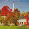 New England In The Fall View Diamond Painting