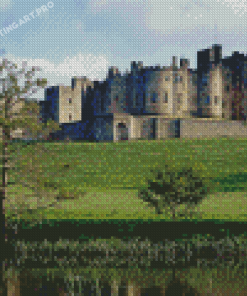 Old Castle Landscape Diamond Painting