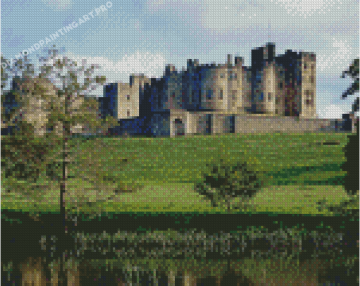 Old Castle Landscape Diamond Painting