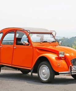 Orange Citroen 2Cv Diamond Painting