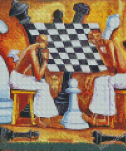 Playing Chess Diamond Painting