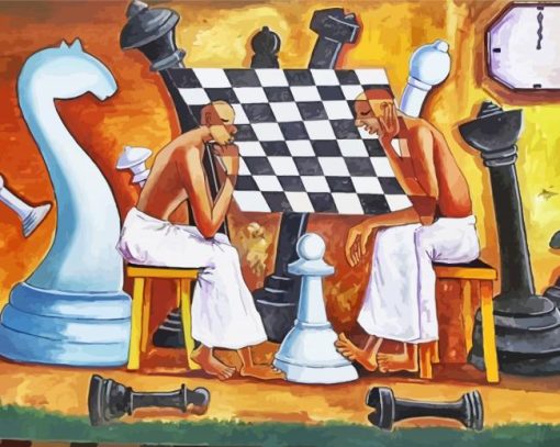 Playing Chess Diamond Painting