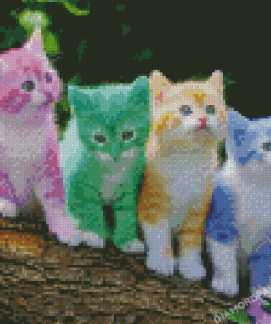 Rainbow Cats Diamond Painting