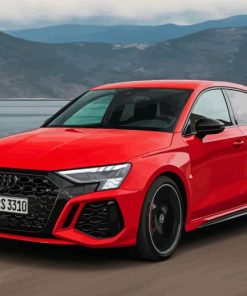 Red Audi Rs3 Diamond Painting