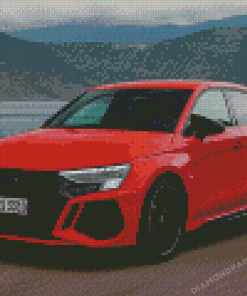 Red Audi Rs3 Diamond Painting