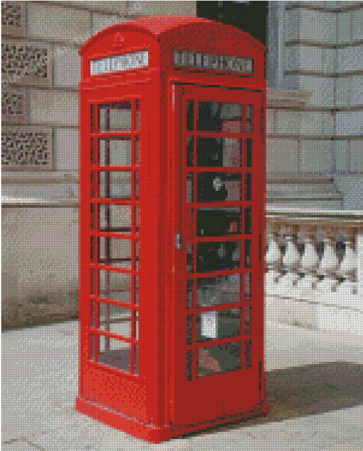 Red London Telephone Box Diamond Paintings